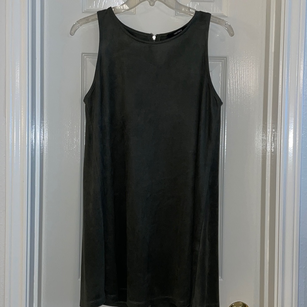 Forever 21 Olive Green Suede Dress‎